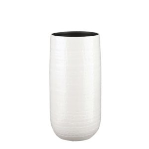 White Round Floyd Vase by Edelman