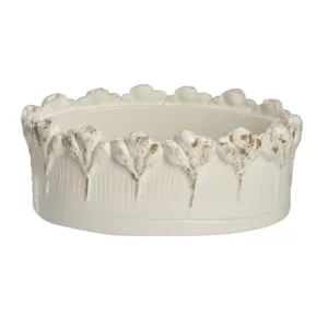Large Les Fleurs Oval Ivory Centerpiece by Abigails
