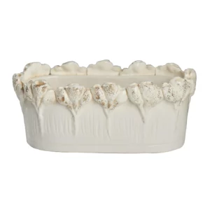 Medium Les Fleurs Oval Ivory Centerpiece by Abigails