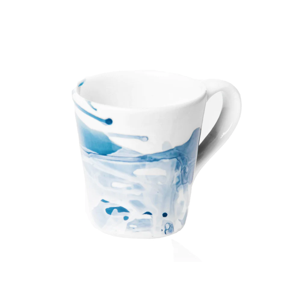 Splash Blue and White Ceramic Mug Set of 4 by Abigails