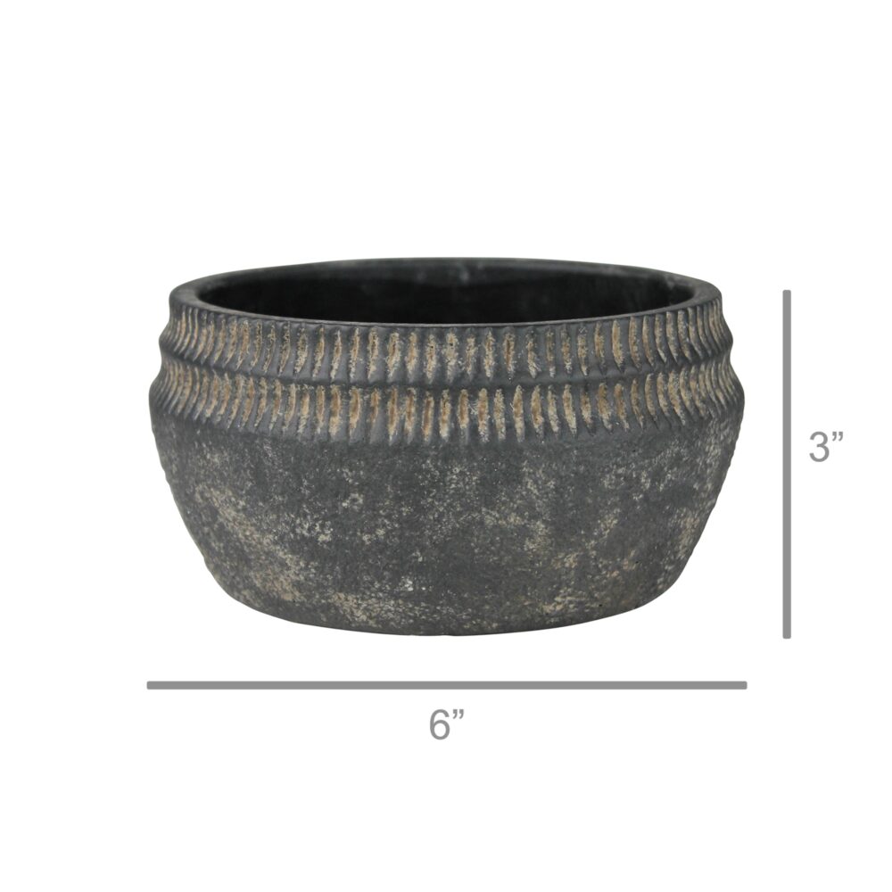Small Yara Low Cement Planter Set of 2 by HomArt - Image 2