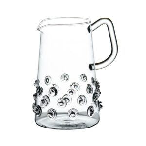 Glass Pitcher with Applied Glass Swirls by Abigails