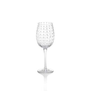 Fintan 9" White Dots Wine Glasses Set of 6 by Zodax