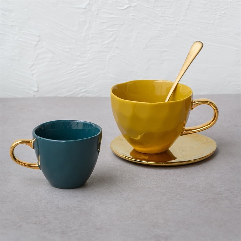 Mini Blue Green Good Morning Cup Set of 2 by Urban Nature Culture - Image 3
