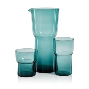 Skive Teal Blue Blown Glass Collection by Zodax