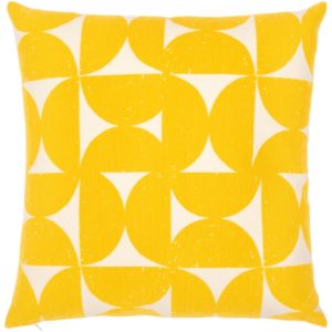 Mustard and Light Beige Natur Pillow by Livabliss
