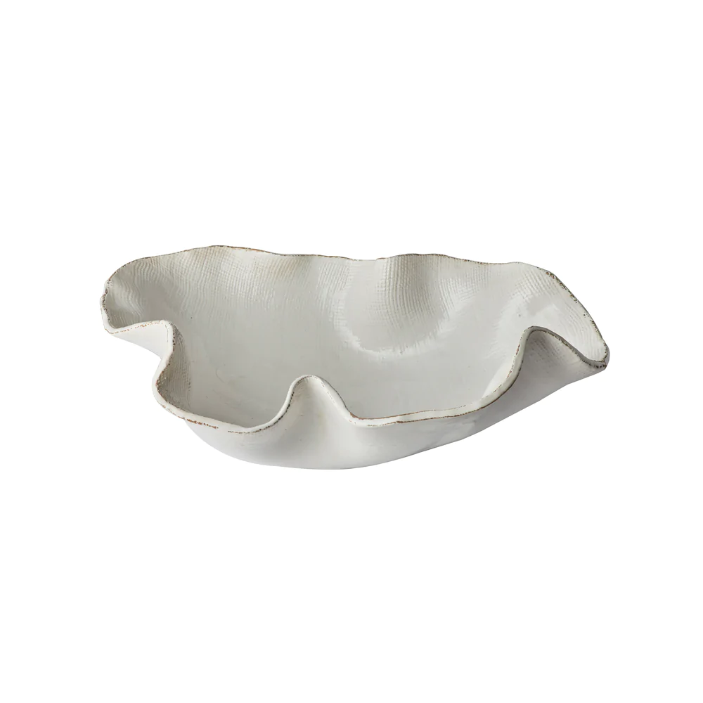Small Atelier Free Form Textured White Bowl by Abigails