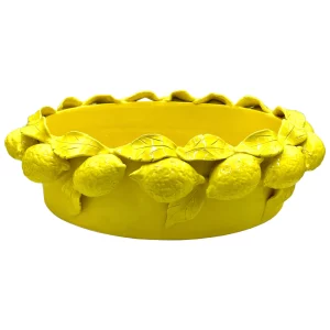 Yellow Oval Bowl with Lemons by Abigails