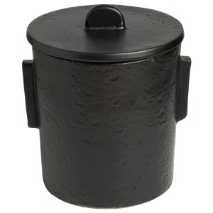 Domino Matte Black Ice Bucket with Lid by Abigails