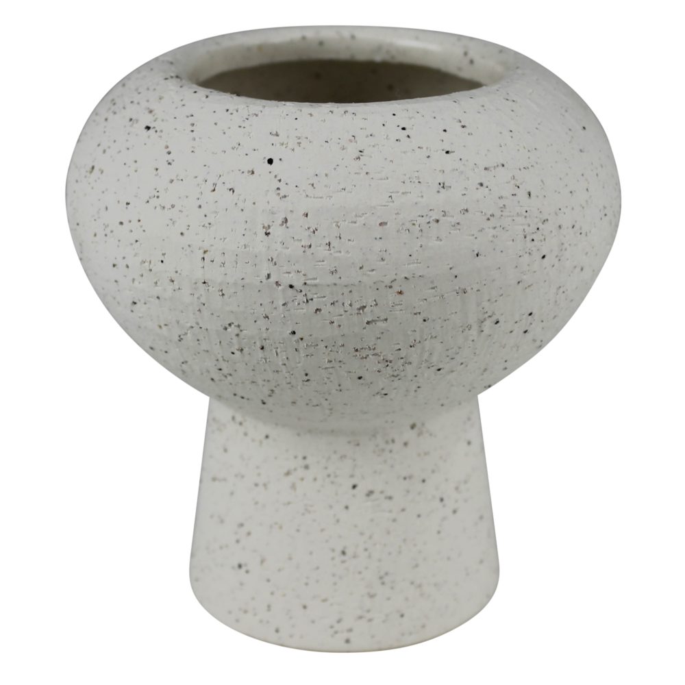Small Cruz White Vase by HomArt