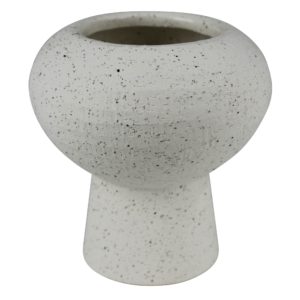 Small Cruz White Vase by HomArt