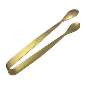 Matte Brass Finish Ice Tongs by Abigails