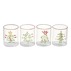 Christmas Tree Tumbler Assorted Set of 4 by Abigails