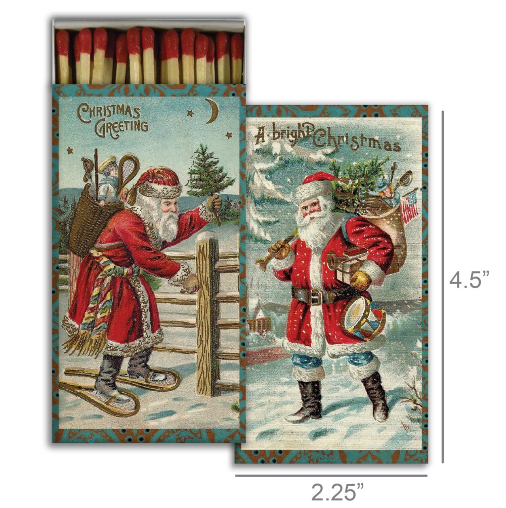 Vintage Santa Matches Set of 6 by HomArt - Image 2