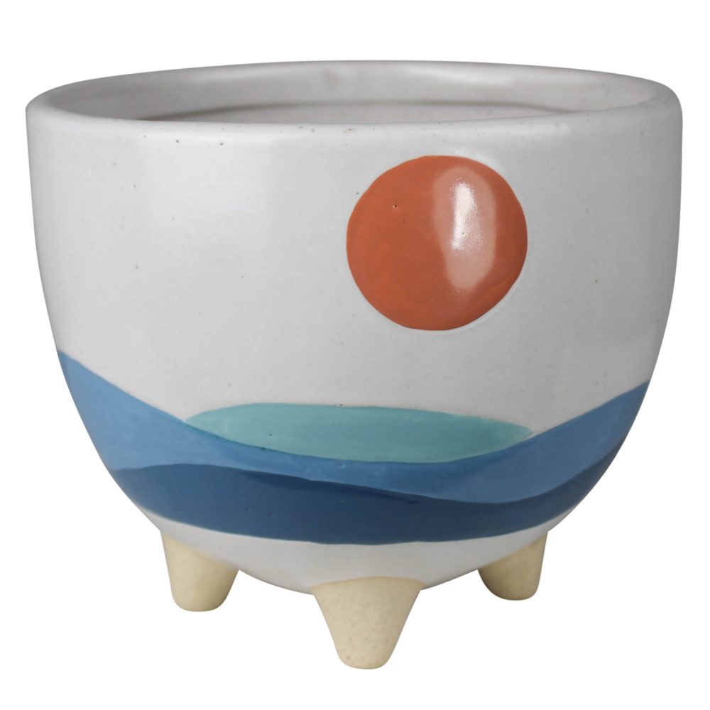 Seascape Ceramic Cachepot by HomArt