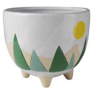Mountainscape Ceramic Cachepot by HomArt