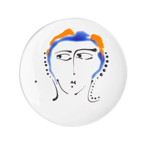 Pablo Orange, Black and Blue Face Plate by Abigails