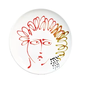 Pablo Saffron, Crimson and Black Face Plate by Abigails