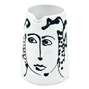 Pablo Black & White Face Pitcher by Abigails