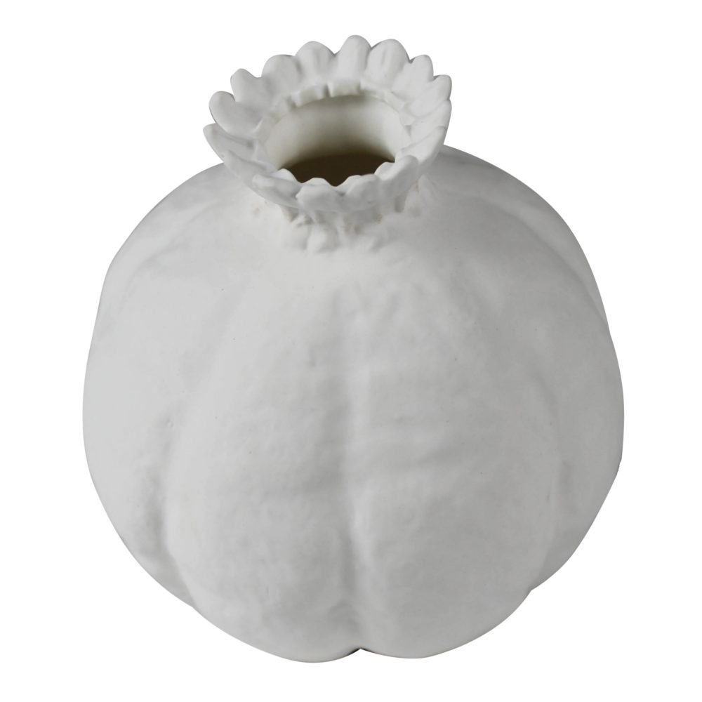 Bone China Poppy Pod Vase by HomArt