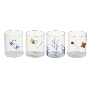 Flowers Cocktail Glasses Set of 4 by Abigails