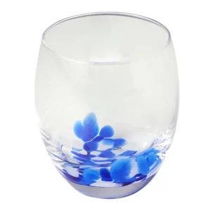 Fiesta Blue and White Stemless Wine Glass Set of 4 by Abigails