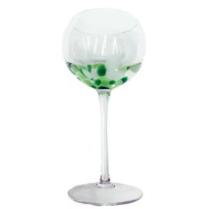 Fiesta Green and White Stemmed Wine/Water Glass Set of 4 by Abigails