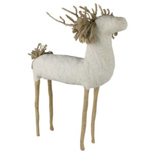 Large White Quilt Nord Stag by HomArt