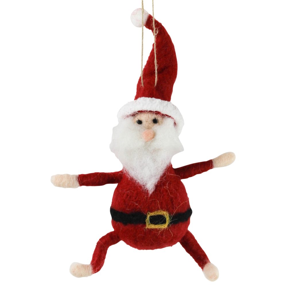 Yoga Felt Santa Ornaments Set of 4 by HomArt - Image 2