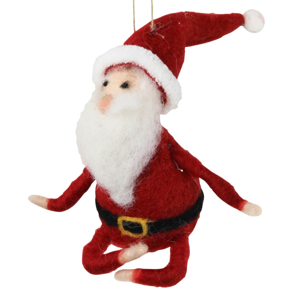 Yoga Felt Santa Ornaments Set of 4 by HomArt - Image 5