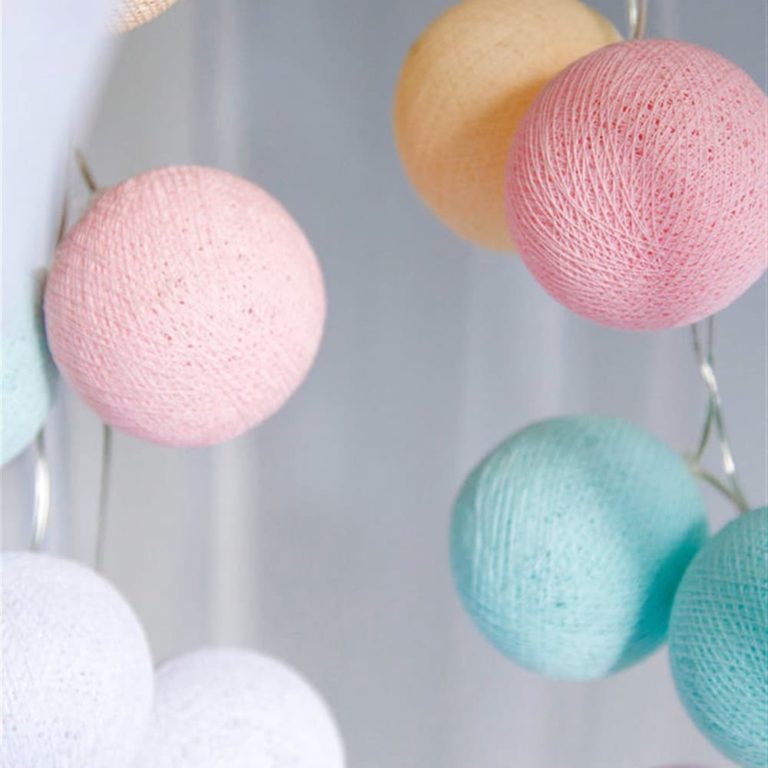 Strings of 20/35/50 Pastel Lights by the Cotton Ball Lights Co Seven Colonial