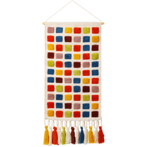 Colorful Grid Wall Hanging by Livabliss