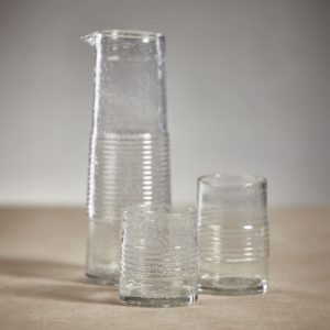 Fasano Bubble Glass Pitcher and Glassware by Zodax