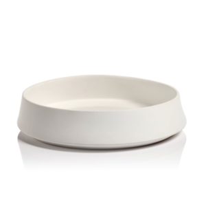 Medium White Solana Ceramic Service Bowl by Zodax