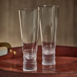 Sagano Bamboo Beer / All Purpose Glass Set of 4 by Zodax