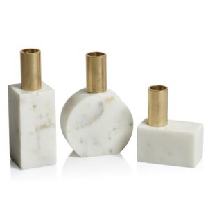 Marikina Marble Candle Holders by Zodax