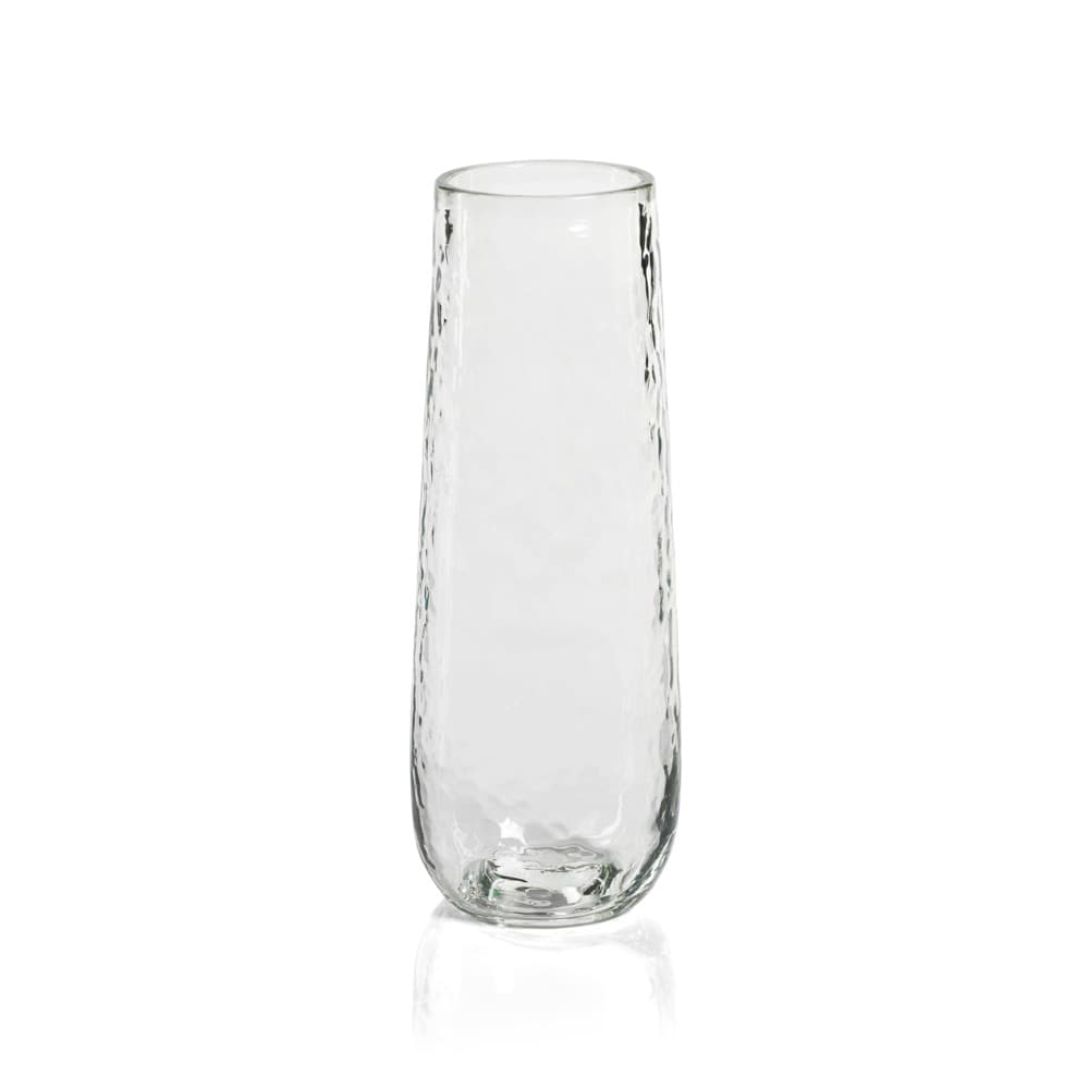Kaz Hammered Stemless Champagne Flutes Set of 4 by Zodax