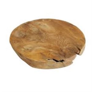 Round Natural Teak Root Cutting Board by Muubs