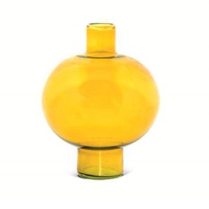 Amber Round Recycled Glass Vase by BIDKhome