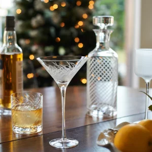Grass-Cut Martini Glass Set of 4 by Abigails