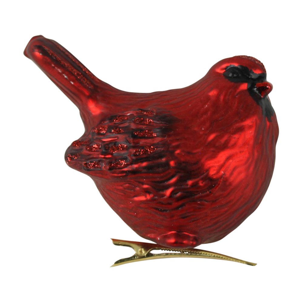 Glass Bird Clip Ornaments Set of 3 by HomArt - Image 3