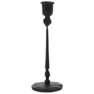 Palermo Black Cast Iron Taper Candle Holder by Homart