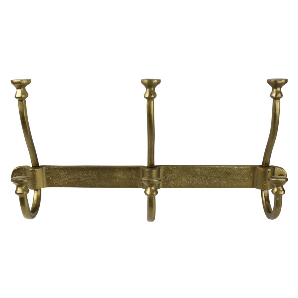 Murphy Brass Three Hook Rail by HomArt - Image 2