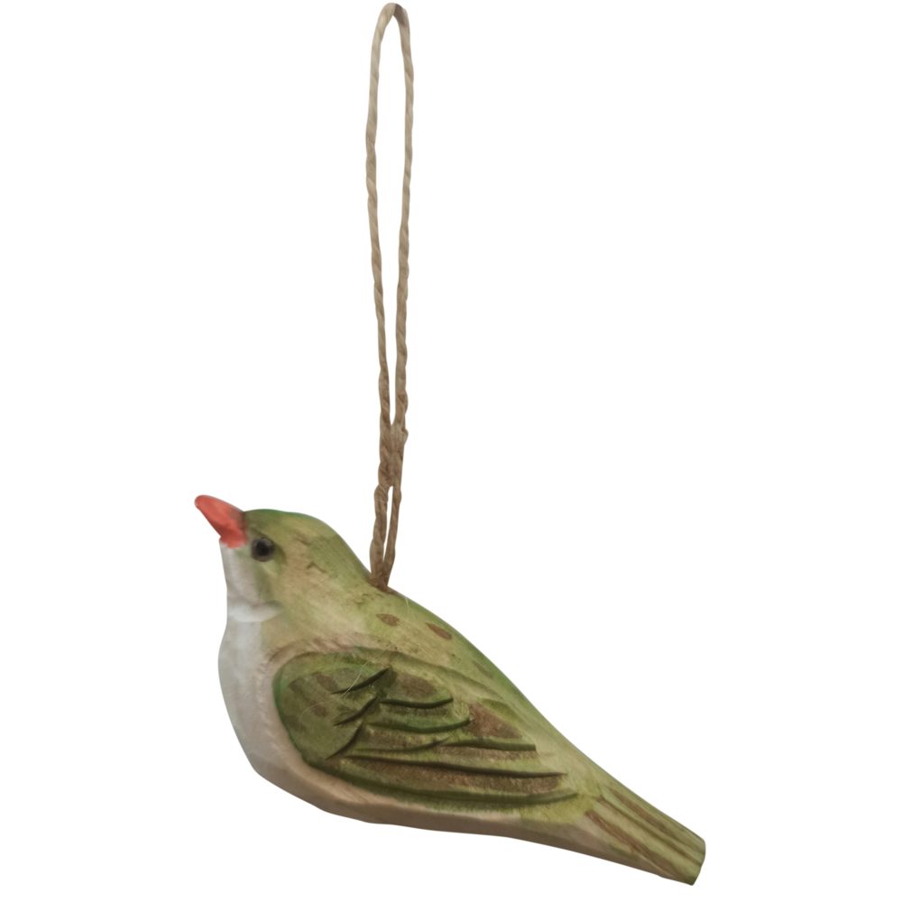 Carved Wood Bird Ornaments Set of 6 by HomArt - Image 2