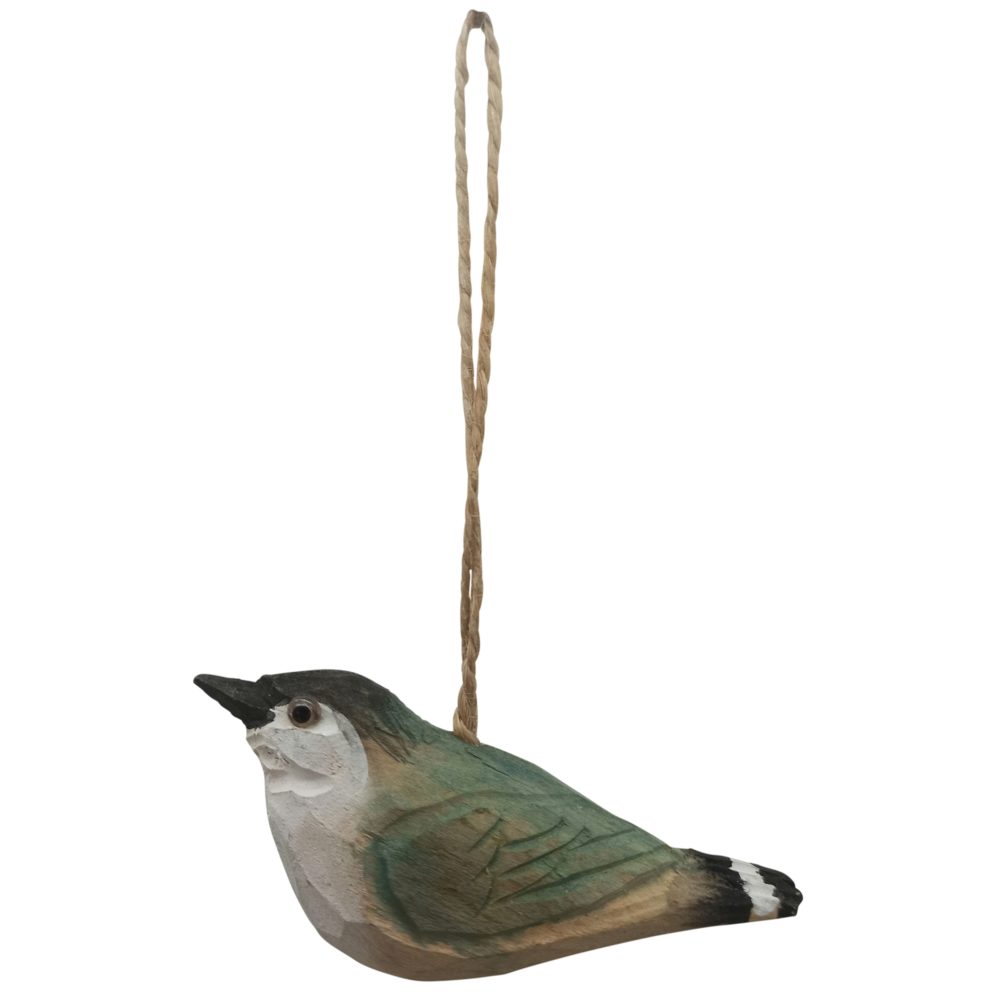 Carved Wood Bird Ornaments Set of 6 by HomArt - Image 3
