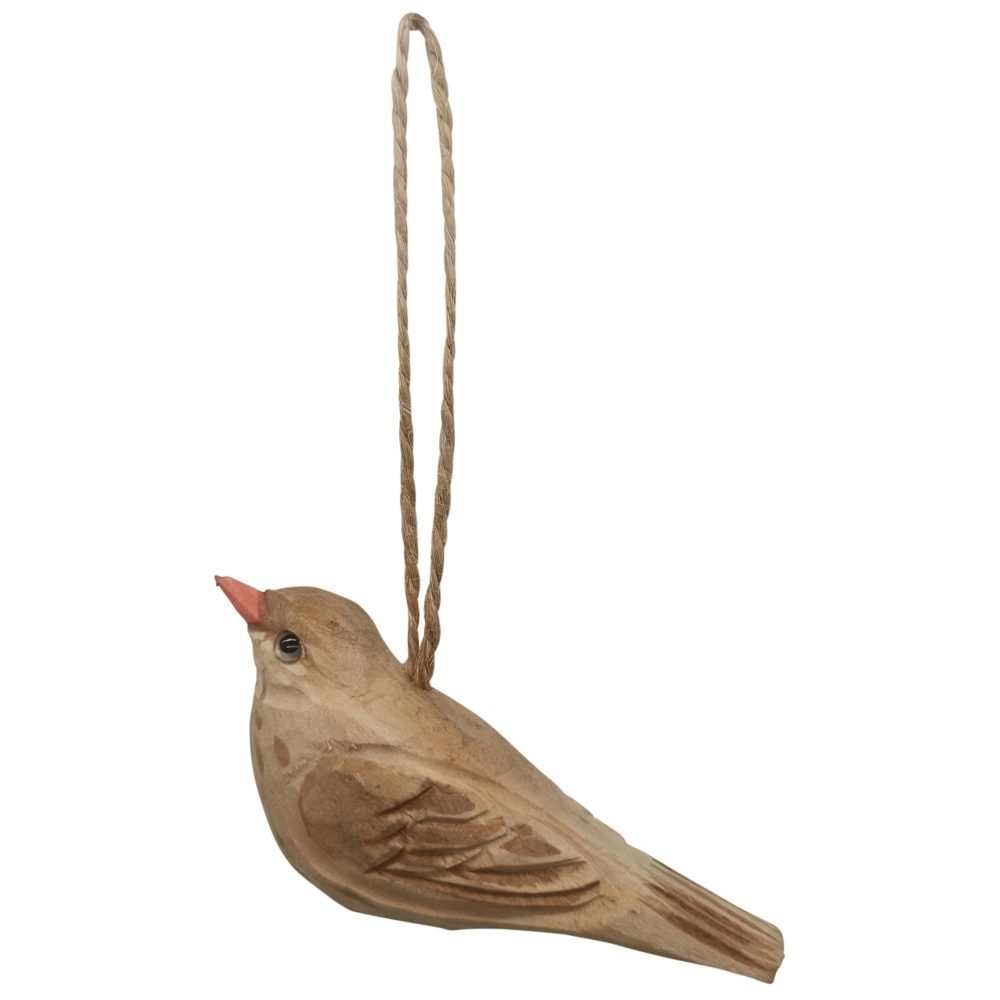 Carved Wood Bird Ornaments Set of 6 by HomArt - Image 4