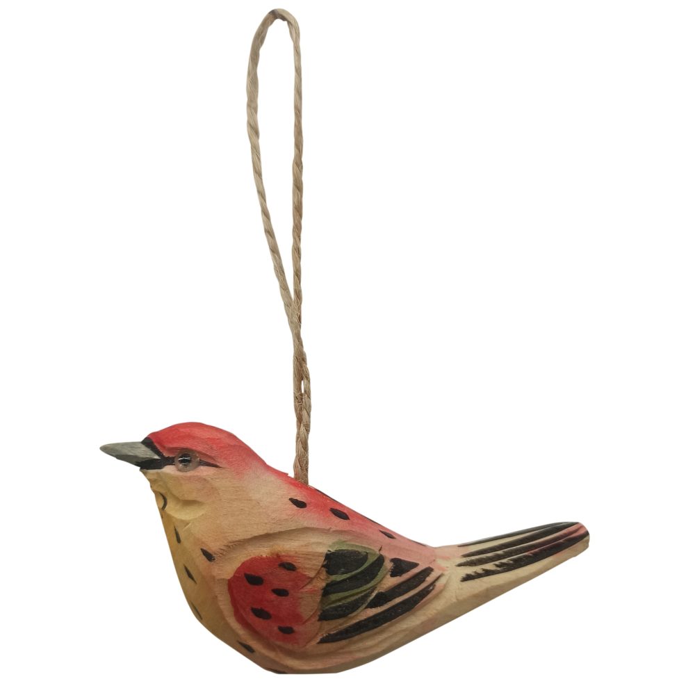 Carved Wood Bird Ornaments Set of 6 by HomArt - Image 6