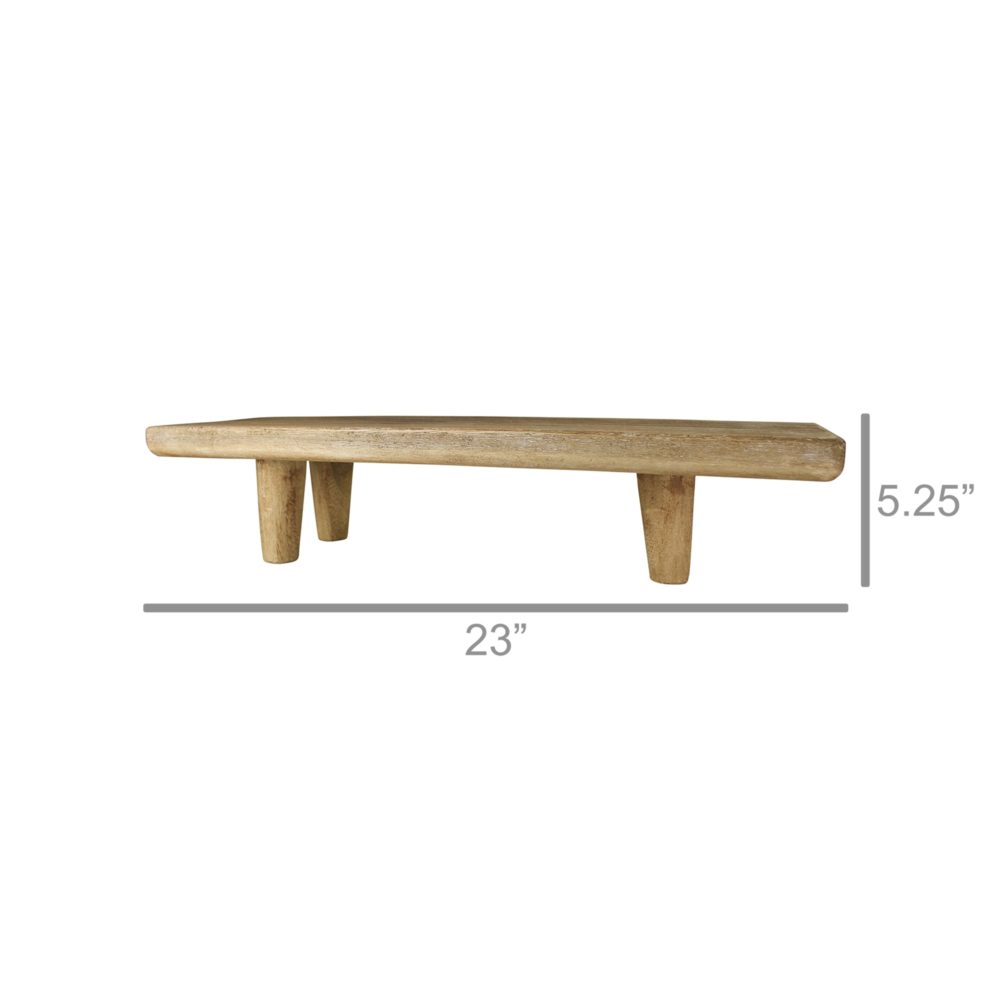 Dakota Footed Wood Rectangular Riser by HomArt - Image 4