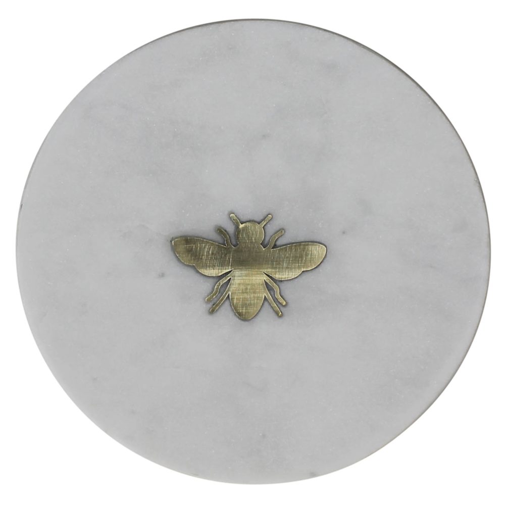Inlaid Bee Marble Tray by HomArt