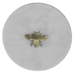 Inlaid Bee Marble Tray by HomArt
